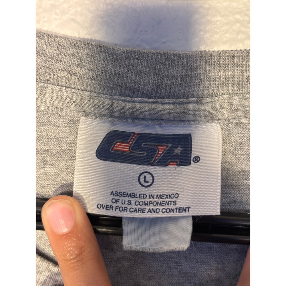 Vintage CSA Denver Broncos Super Bowl XXXIII Back to Back Champions T-Shirt Gray - Picture 2 of 4